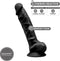 SILEXD - Realistische Dildo - 17,6 x 3,5 cm - Zwart