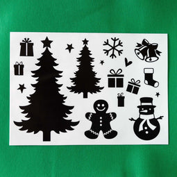 Silhouette Raamstickers Kerst