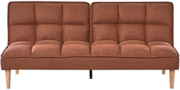 SILJAN - Slaapbank 3-zits - Goudbruin - Polyester