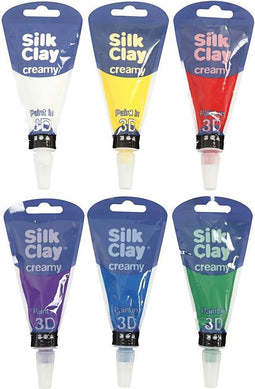 Silk Clay® Creamy, 6x35 ml, kleuren assorti