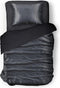 Silk Dekbedovertrek Glans Satijn - Anthracite - 240x200/220cm - Lits Jumeaux - Met 2 Kussenslopen 60x70