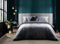 Silk Dekbedovertrek Glans Satijn - Anthracite - 240x200/220cm - Lits Jumeaux - Met 2 Kussenslopen 60x70
