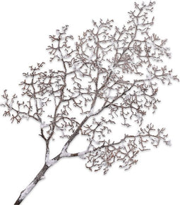 Silk-ka Kunstbloem-Kunsttak Hout Tak Sneeuw-Bruin 81 cm