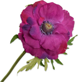 Silk-ka Kunstbloem-Zijden Bloem Anemoon Steel Paars-Roze 52 cm Voordeelaanbod Per 2 Stuks