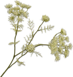 Silk-ka Kunstbloem-Zijden Bloem Dille Tak Wit 74 cm