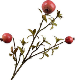Silk-ka Kunstbloem-Zijden Bloem Granaatappel Tak Rood-Oranje 68 cm