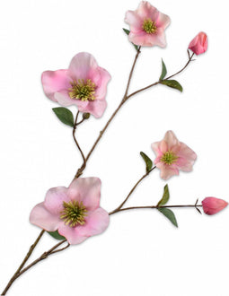 Silk-ka Kunstbloem-Zijden Bloem Helleborus Tak "Real Touch" Roze 94 cm