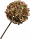 Silk-ka Kunstbloem-Zijden Bloem Hortensia Steel Groen-Rood 70 cm