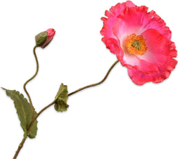 Silk-ka Kunstbloem-Zijden Bloem Klaproos Beauty 67 cm Voordeelaanbod Per 2 Stuks