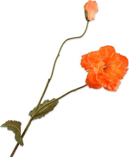 Silk-ka Kunstbloem-Zijden Bloem Klaproos Oranje 109 cm