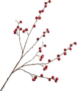 Silk-ka Kunstbloem-Zijden Bloem-Kunsttak Appel Tak Rood 124 cm