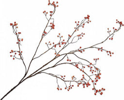 Silk-ka Kunstbloem-Zijden Bloem-Kunsttak Bessentak Oranje 133 cm