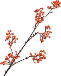 Silk-ka Kunstbloem-Zijden Bloem-Kunsttak Bessentak Oranje 84 cm