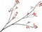 Silk-ka Kunstbloem-Zijden Bloem-Kunsttak Bessentak Oranje 94 cm