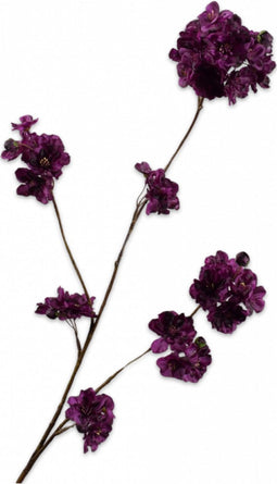 Silk-ka Kunstbloem-Zijden Bloem-Kunsttak Bloesem Tak Paars 84 cm