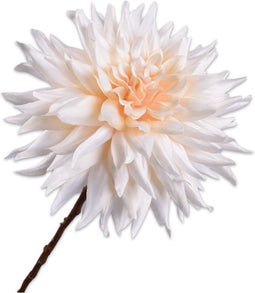 Silk-ka Kunstbloem-Zijden Bloem-Kunsttak Dahlia Steel Crème 65 cm