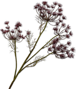Silk-ka Kunstbloem-Zijden Bloem-Kunsttak Dille Tak Paars 82 cm
