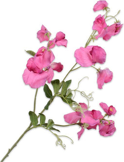 Silk-ka Kunstbloem-Zijden Bloem Lathyrus Tak Roze 73 cm Voordeelaanbod Per 2 Stuks