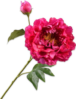 Silk-ka Kunstbloem-Zijden Bloem Pioen Tak Beauty 79 cm