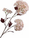 Silk-ka Kunstbloem-Zijden Bloem Sneeuwbal Tak Crème-Roze 69 cm