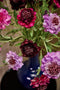 Silk-ka Kunstbloem-Zijden Bloemen Scabiosa Tak Paars-Roze 80 cm