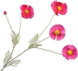 Silk-ka Zijden Bloem-Kunstbloem Kosmos Tak Roze 92 cm