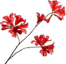 Silk-ka Zijden Bloem-Kunstbloem Mandevilla Tak Rood 86 cm