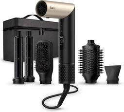Silk'n Airstyler - SilkyAir Flex - 5-in-1 Fohnborstel, stijltang en krultang - Zwart