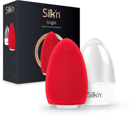Silk'n Elektrische Gezichtsreiniger - Bright - Gezichtsborstel - Diepe reiniging en massage van de huid - Rood