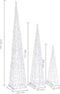 vidaXL - Lichtkegelset - decoratief - LED - warmwit - 60/90/120 - cm - acryl
