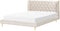 FORBACH - Tweepersoonsbed - Beige - 160 x 200 cm - Fluweel