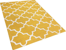 SILVAN - Laagpolig vloerkleed - Geel - 160 x 230 cm - Wol