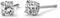 Silventi 921166004 Zilveren Oorstekers Rond 4mm Wit zirkonia Rhodium