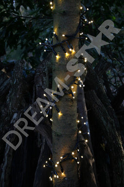 Silver wing links Cluster verlichting 2M - zwarte kabel - warmwit - koppelbare verlichting