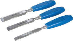 Silverline Houtbeitel set - gesmeed staal - 3 delig - 13/19/25 mm - met bladbescherming