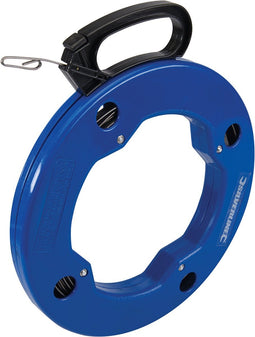 Silverline Oprolbare kabeltrekveer - flexibel veerstaal - 30 meter - handvat met rem