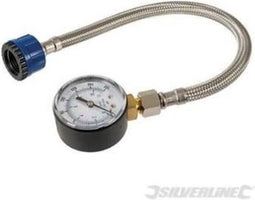 Silverline Waterdrukmeter met roestvrijstalen slang - 0-11 bar - 300 mm - roestbestendig
