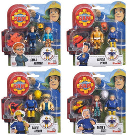 Simba Brandweerman Sam 2 Figuren + Accessoires Assorti