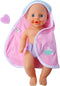 Simba - New Born Baby - Babypop voor in de bad - verandert van kleur - 30 cm - inclusief spons en handdoek - babypop