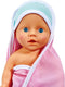 Simba - New Born Baby - Babypop voor in de bad - verandert van kleur - 30 cm - inclusief spons en handdoek - babypop
