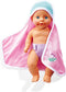 Simba - New Born Baby - Babypop voor in de bad - verandert van kleur - 30 cm - inclusief spons en handdoek - babypop