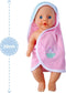 Simba - New Born Baby - Babypop voor in de bad - verandert van kleur - 30 cm - inclusief spons en handdoek - babypop