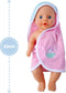 Simba - New Born Baby - Babypop voor in de bad - verandert van kleur - 30 cm - inclusief spons en handdoek - babypop