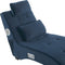 SIMORRE - Chaise longue - Blauw - Universeel - Fluweel