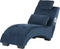 SIMORRE - Chaise longue - Blauw - Universeel - Fluweel