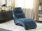 SIMORRE - Chaise longue - Blauw - Universeel - Fluweel