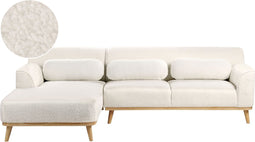 SIMOS - Hoekbank - Wit - Rechtszijdig - Bouclé