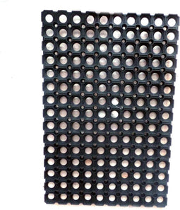 Simpele zwarte deurmat M