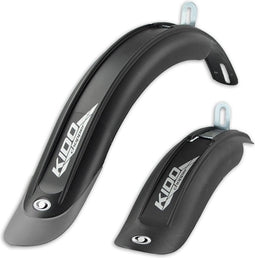 Simpla Spatbordenset Kido Long 16 - 18 Inch Zwart/grijs