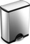 Simplehuman Deluxe Rectangular Pedaalemmer - 50 l - Mat RVS